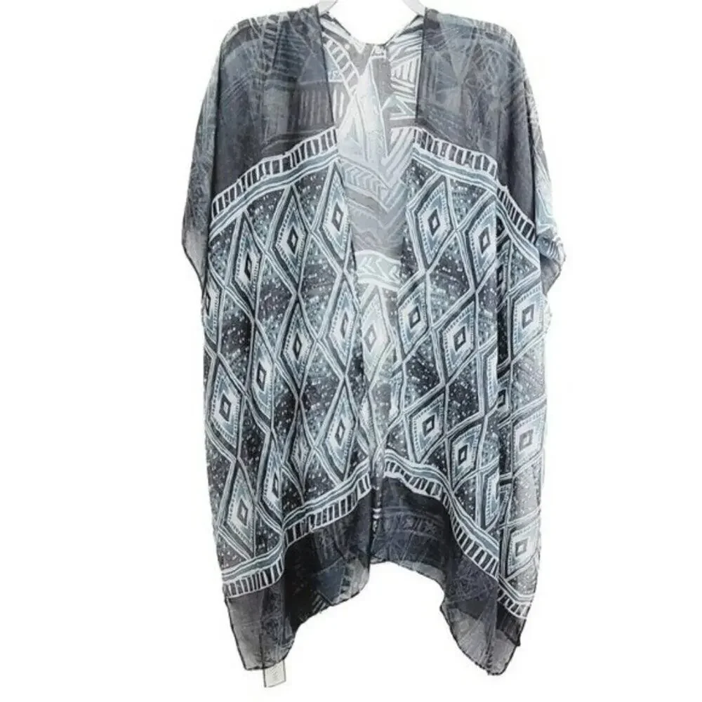New IVY London NYC Kimono Topper Wrap Cover Up